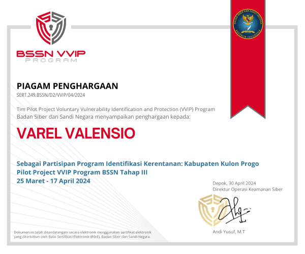 BSSN VVIP Kulon Progo