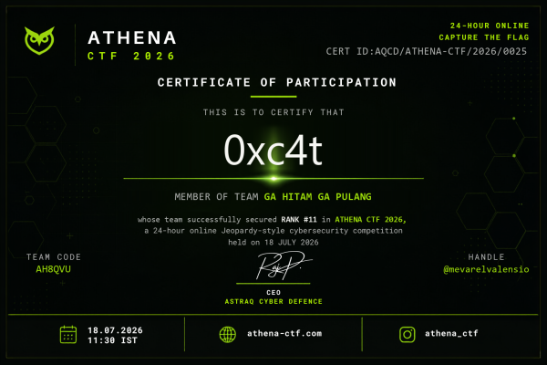 Athena CTF 2026